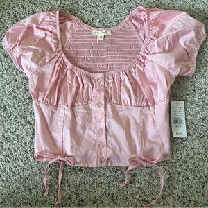 Pink Bow Crop Top Coquette Pacsun